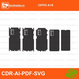 OPPO A16 File thiết kế Skin, Template Vector chuẩn cắt decal | KhoThiếtKế.vn