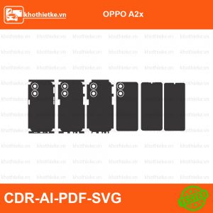 OPPO A2x File thiết kế Skin, Template Vector chuẩn cắt decal | KhoThiếtKế.vn