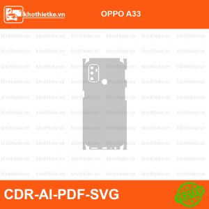 OPPO A33 File thiết kế Skin, Template Vector chuẩn cắt decal | KhoThiếtKế.vn