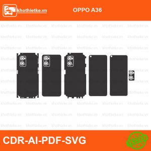 OPPO A36 File thiết kế Skin, Template Vector chuẩn cắt decal | KhoThiếtKế.vn