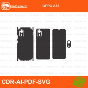 OPPO A38 File thiết kế Skin, Template Vector chuẩn cắt decal | KhoThiếtKế.vn