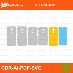 OPPO A5 2020 File thiết kế Skin, Template Vector chuẩn cắt decal | KhoThiếtKế.vn