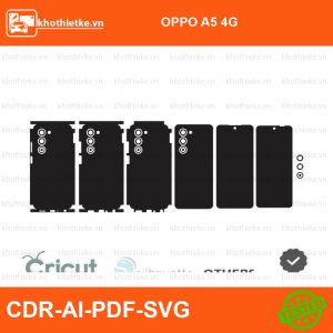 OPPO A5 4G File thiết kế Skin, Template Vector chuẩn cắt decal | KhoThiếtKế.vn