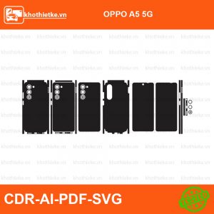 OPPO A5 5G File thiết kế Skin, Template Vector chuẩn cắt decal | KhoThiếtKế.vn