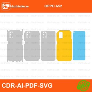 OPPO A52 File thiết kế Skin, Template Vector chuẩn cắt decal | KhoThiếtKế.vn
