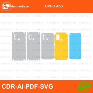 OPPO A53 File thiết kế Skin, Template Vector chuẩn cắt decal | KhoThiếtKế.vn