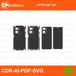OPPO A57 4G File thiết kế Skin, Template Vector chuẩn cắt decal | KhoThiếtKế.vn