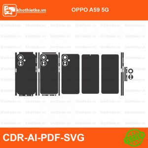 OPPO A59 5G File thiết kế Skin, Template Vector chuẩn cắt decal | KhoThiếtKế.vn