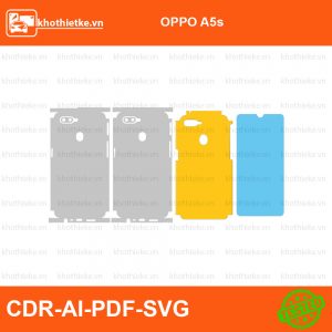 OPPO A5s File thiết kế Skin, Template Vector chuẩn cắt decal | KhoThiếtKế.vn