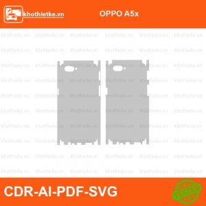 OPPO A5x File thiết kế Skin, Template Vector chuẩn cắt decal | KhoThiếtKế.vn