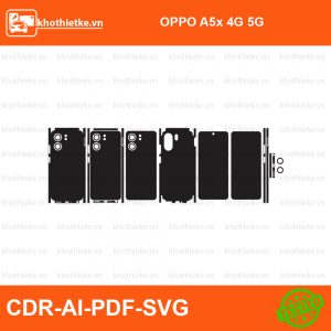 OPPO A5x 4G 5G File thiết kế Skin, Template Vector chuẩn cắt decal | KhoThiếtKế.vn