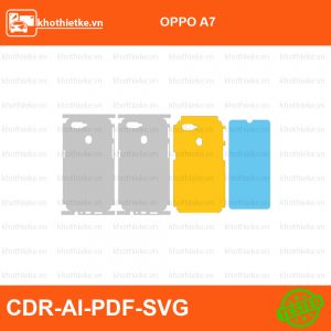 OPPO A7 File thiết kế Skin, Template Vector chuẩn cắt decal | KhoThiếtKế.vn