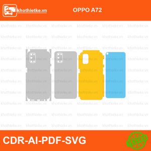 OPPO A72 File thiết kế Skin, Template Vector chuẩn cắt decal | KhoThiếtKế.vn