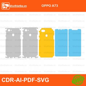 OPPO A73 File thiết kế Skin, Template Vector chuẩn cắt decal | KhoThiếtKế.vn