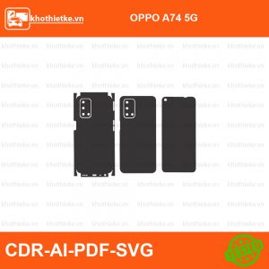 OPPO A74 5G File thiết kế Skin, Template Vector chuẩn cắt decal | KhoThiếtKế.vn
