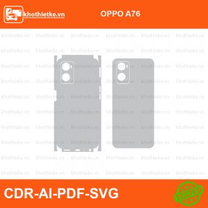 OPPO A76 File thiết kế Skin, Template Vector chuẩn cắt decal | KhoThiếtKế.vn