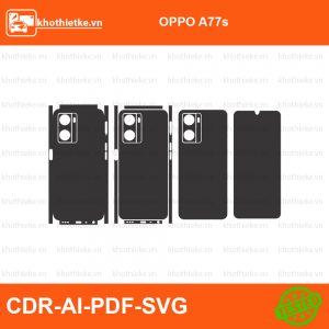 OPPO A77s File thiết kế Skin, Template Vector chuẩn cắt decal | KhoThiếtKế.vn