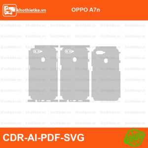 OPPO A7n File thiết kế Skin, Template Vector chuẩn cắt decal | KhoThiếtKế.vn