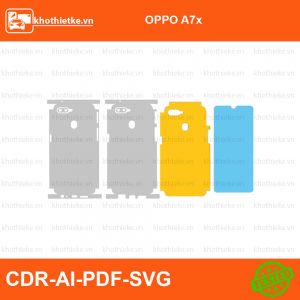 OPPO A7x File thiết kế Skin, Template Vector chuẩn cắt decal | KhoThiếtKế.vn