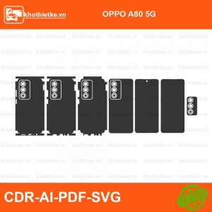 OPPO A80 5G File thiết kế Skin, Template Vector chuẩn cắt decal | KhoThiếtKế.vn