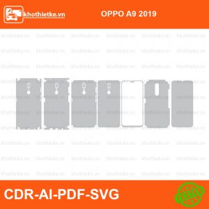 OPPO A9 2019 File thiết kế Skin, Template Vector chuẩn cắt decal | KhoThiếtKế.vn