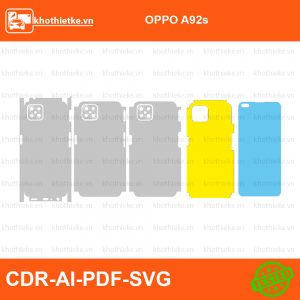 OPPO A92s File thiết kế Skin, Template Vector chuẩn cắt decal | KhoThiếtKế.vn