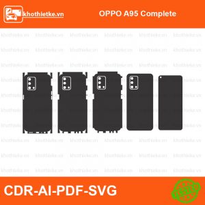 OPPO A95 Complete File thiết kế Skin, Template Vector chuẩn cắt decal | KhoThiếtKế.vn