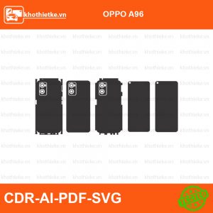 OPPO A96 File thiết kế Skin, Template Vector chuẩn cắt decal | KhoThiếtKế.vn