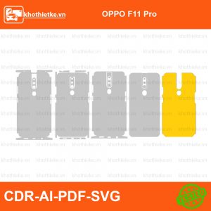OPPO F11 Pro File thiết kế Skin, Template Vector chuẩn cắt decal | KhoThiếtKế.vn