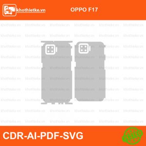 OPPO F17 File thiết kế Skin, Template Vector chuẩn cắt decal | KhoThiếtKế.vn