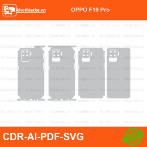 OPPO F19 Pro File thiết kế Skin, Template Vector chuẩn cắt decal | KhoThiếtKế.vn