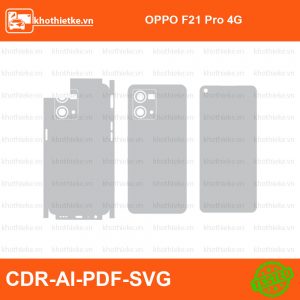 OPPO F21 Pro 4G File thiết kế Skin, Template Vector chuẩn cắt decal | KhoThiếtKế.vn