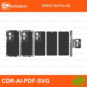 OPPO F25 Pro 5G File thiết kế Skin, Template Vector chuẩn cắt decal | KhoThiếtKế.vn