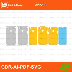 OPPO F7 File thiết kế Skin, Template Vector chuẩn cắt decal | KhoThiếtKế.vn
