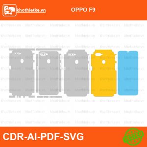 OPPO F9 File thiết kế Skin, Template Vector chuẩn cắt decal | KhoThiếtKế.vn