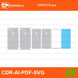 OPPO F9 pro File thiết kế Skin, Template Vector chuẩn cắt decal | KhoThiếtKế.vn