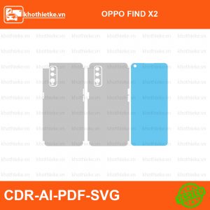 OPPO FIND X2 File thiết kế Skin, Template Vector chuẩn cắt decal | KhoThiếtKế.vn