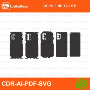 OPPO FIND X3 LITE File thiết kế Skin, Template Vector chuẩn cắt decal | KhoThiếtKế.vn