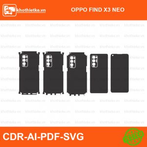 OPPO FIND X3 NEO File thiết kế Skin, Template Vector chuẩn cắt decal | KhoThiếtKế.vn