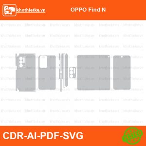 OPPO Find N File thiết kế Skin, Template Vector chuẩn cắt decal | KhoThiếtKế.vn