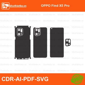OPPO Find X5 Pro File thiết kế Skin, Template Vector chuẩn cắt decal | KhoThiếtKế.vn