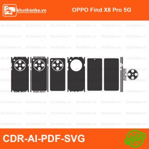 OPPO Find X8 Pro 5G File thiết kế Skin, Template Vector chuẩn cắt decal | KhoThiếtKế.vn