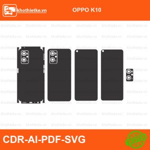 OPPO K10 File thiết kế Skin, Template Vector chuẩn cắt decal | KhoThiếtKế.vn