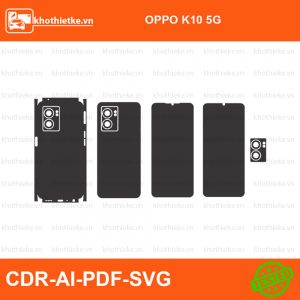 OPPO K10 5G File thiết kế Skin, Template Vector chuẩn cắt decal | KhoThiếtKế.vn