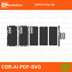 OPPO K12x 5G File thiết kế Skin, Template Vector chuẩn cắt decal | KhoThiếtKế.vn