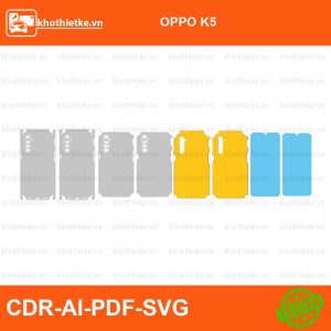 OPPO K5 File thiết kế Skin, Template Vector chuẩn cắt decal | KhoThiếtKế.vn