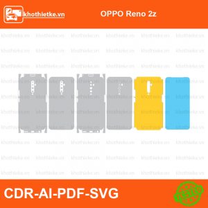OPPO Reno 2z File thiết kế Skin, Template Vector chuẩn cắt decal | KhoThiếtKế.vn