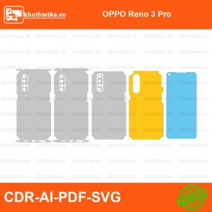 OPPO Reno 3 Pro File thiết kế Skin, Template Vector chuẩn cắt decal | KhoThiếtKế.vn
