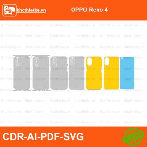 OPPO Reno 4 File thiết kế Skin, Template Vector chuẩn cắt decal | KhoThiếtKế.vn