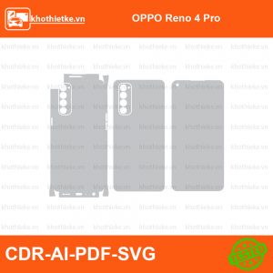 OPPO Reno 4 Pro File thiết kế Skin, Template Vector chuẩn cắt decal | KhoThiếtKế.vn